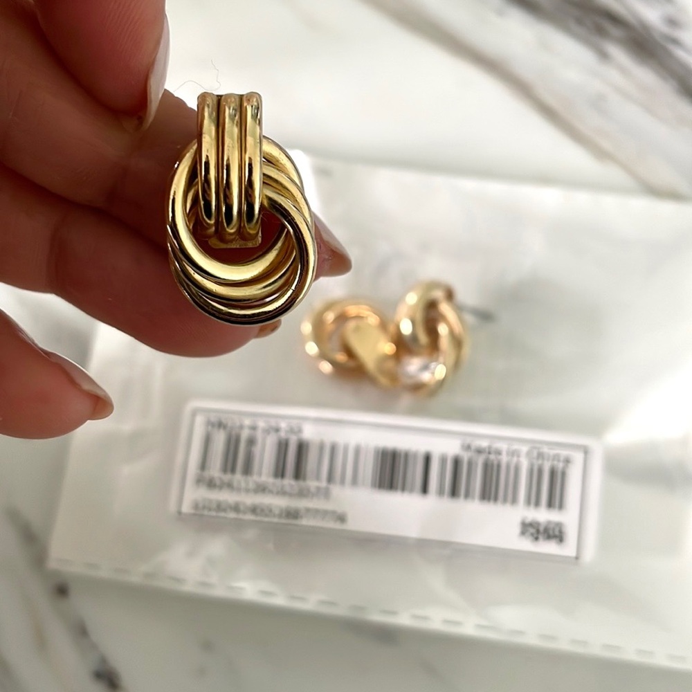 Gold Knot Earrings NWT